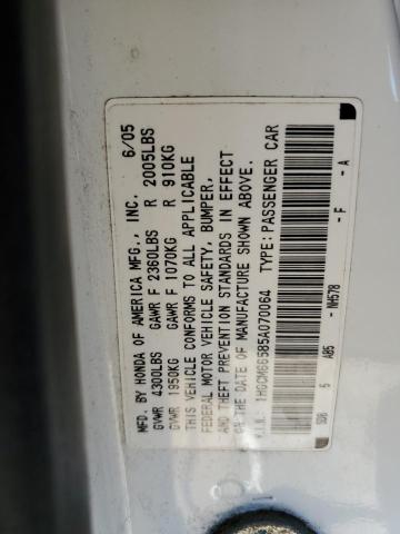 1HGCM66585A070064 - 2005 HONDA ACCORD EX WHITE photo 13