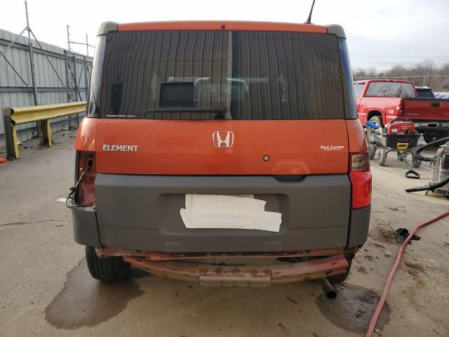 5J6YH28615L009502 - 2005 HONDA ELEMENT EX ORANGE photo 6