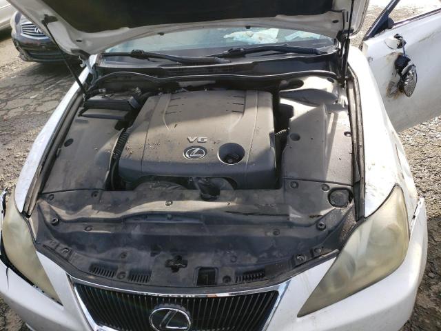 JTHBK262475044649 - 2007 LEXUS IS 250 WHITE photo 11