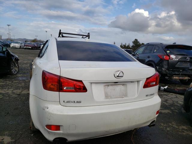 JTHBK262475044649 - 2007 LEXUS IS 250 WHITE photo 6