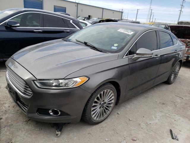 3FA6P0K92ER164882 - 2014 FORD FUSION TITANIUM GRAY photo 1