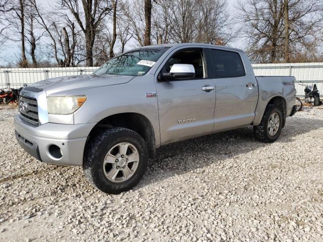 5TFDV581X8X049805 - 2008 TOYOTA TUNDRA CREWMAX LIMITED SILVER photo 1