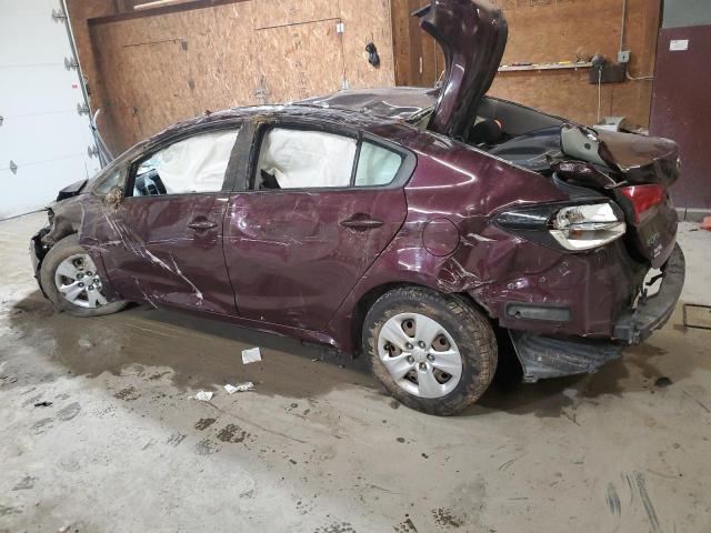 3KPFK4A70JE257854 - 2018 KIA FORTE LX MAROON photo 2