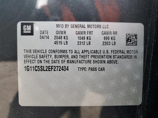 1G11C5SL2EF272434 - 2014 CHEVROLET MALIBU 1LT 灰色 照片 12