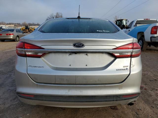 3FA6P0LU7HR358444 - 2017 FORD FUSION SE HYBRID SILVER photo 6