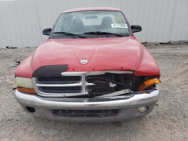 1B7GL42X32S718026 - 2002 DODGE DAKOTA SLT RED photo 5