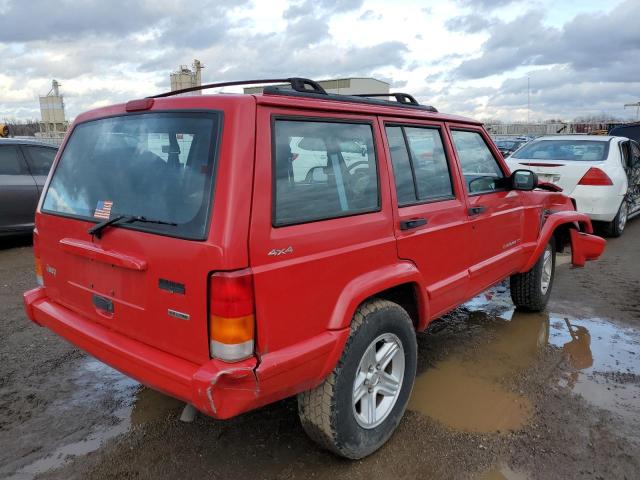 1J4FF58S11L587444 - 2001 JEEP CHEROKEE CLASSIC RED photo 3