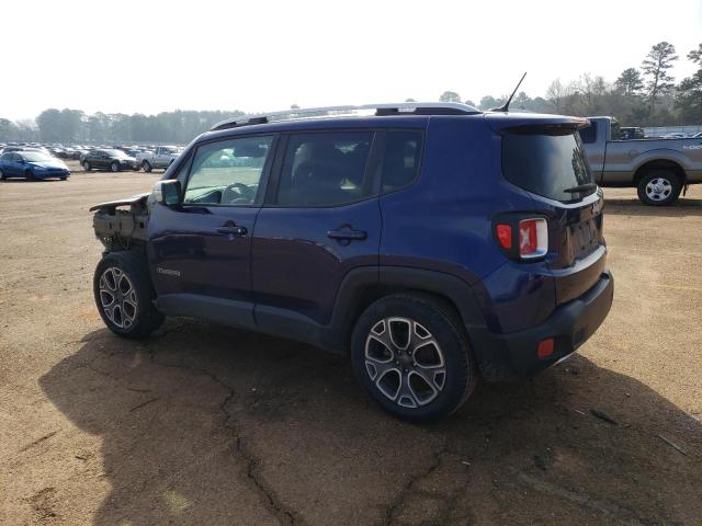 ZACCJADT9GPC68392 - 2016 JEEP RENEGADE LIMITED BLUE photo 2