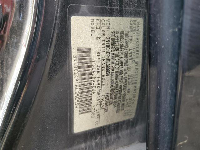 3N1BC1CP1BL390954 - 2011 NISSAN VERSA S SILVER photo 12