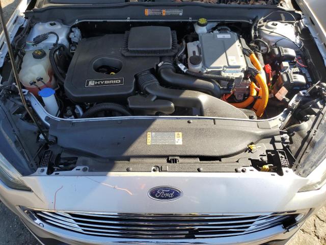 3FA6P0LU6KR255166 - 2019 FORD FUSION SE SILVER photo 11