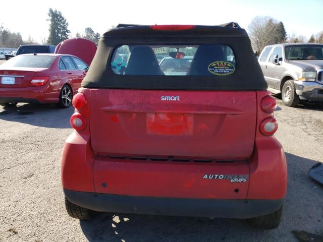 WMEEK31X99K229387 - 2009 SMART FORTWO PASSION RED photo 6