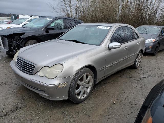 WDBRF40J83F377858 - 2003 MERCEDES-BENZ C 230K SPORT SEDAN SILVER photo 1