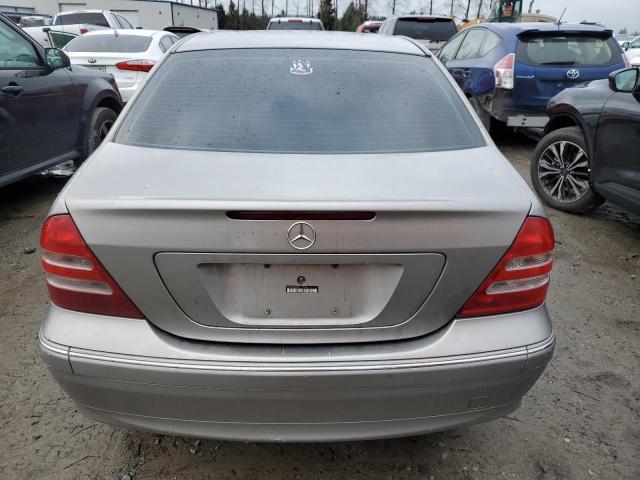 WDBRF40J83F377858 - 2003 MERCEDES-BENZ C 230K SPORT SEDAN SILVER photo 6