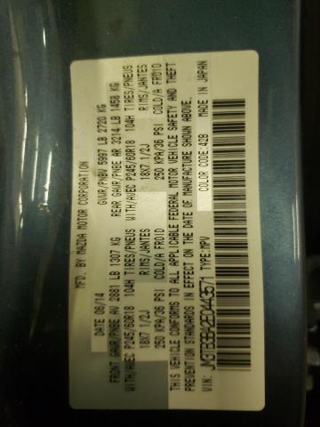 JM3TB3BA2E0443571 - 2014 MAZDA CX-9 SPORT BLUE photo 13