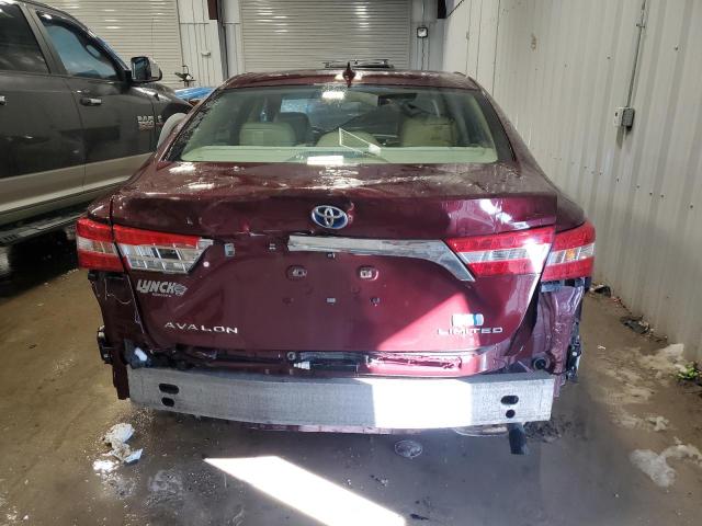 4T1BD1EB6EU029222 - 2014 TOYOTA AVALON HYBRID BURGUNDY photo 6