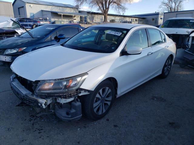 1HGCR2F35FA123328 - 2015 HONDA ACCORD LX WHITE photo 1