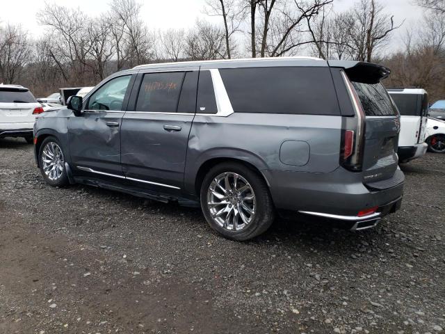 1GYS4MKL9MR454626 - 2021 CADILLAC ESCALADE ESV PREMIUM LUXURY PLATINUM GRAY photo 2