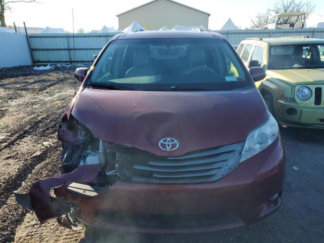 5TDYK3DC7CS267561 - 2012 TOYOTA SIENNA XLE BURGUNDY photo 5