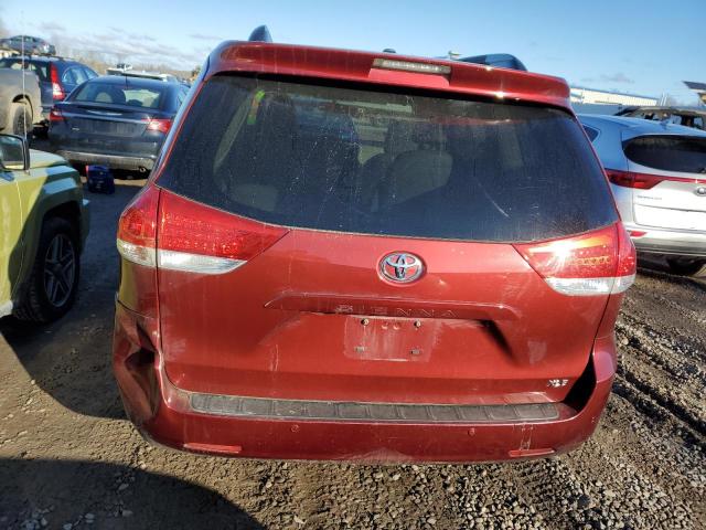 5TDYK3DC7CS267561 - 2012 TOYOTA SIENNA XLE BURGUNDY photo 6