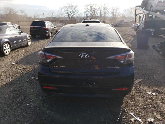 KMHE24L13GA026586 - 2016 HYUNDAI SONATA HYBRID BLACK photo 6