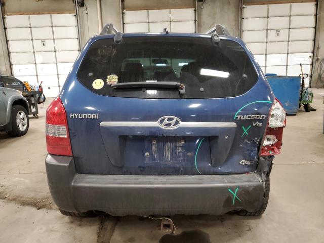 KM8JN72D65U042876 - 2005 HYUNDAI TUCSON GLS BLUE photo 6