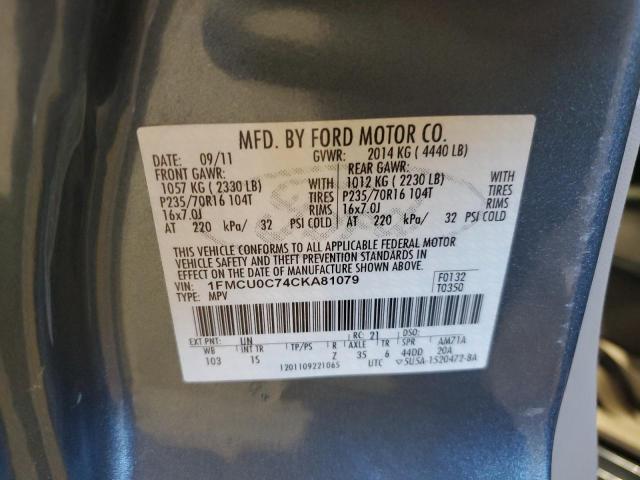 1FMCU0C74CKA81079 - 2012 FORD ESCAPE XLS BLUE photo 13