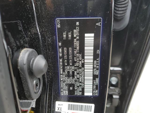 5TDFZRAH0MS066768 - 2021 TOYOTA HIGHLANDER PLATINUM BLACK photo 13