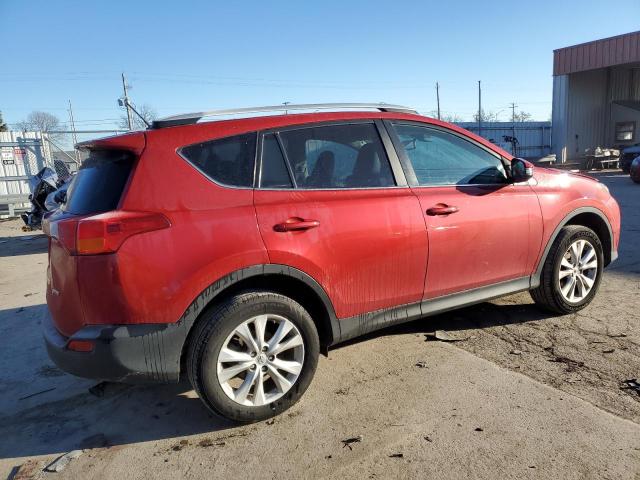 2T3YFREV4EW122325 - 2014 TOYOTA RAV4 LIMITED RED photo 3