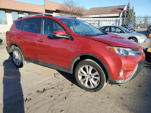 2T3YFREV4EW122325 - 2014 TOYOTA RAV4 LIMITED RED photo 4