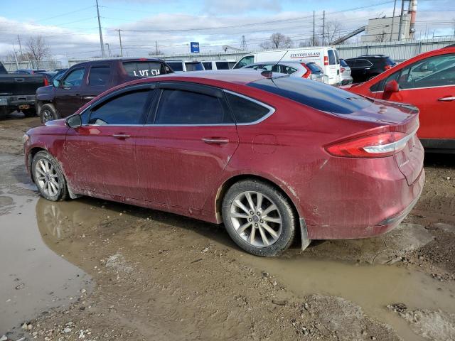 3FA6P0HD9HR173076 - 2017 FORD FUSION SE RED photo 2