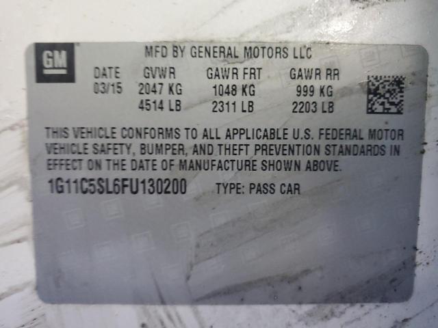 1G11C5SL6FU130200 - 2015 CHEVROLET MALIBU 1LT 白色 照片 12