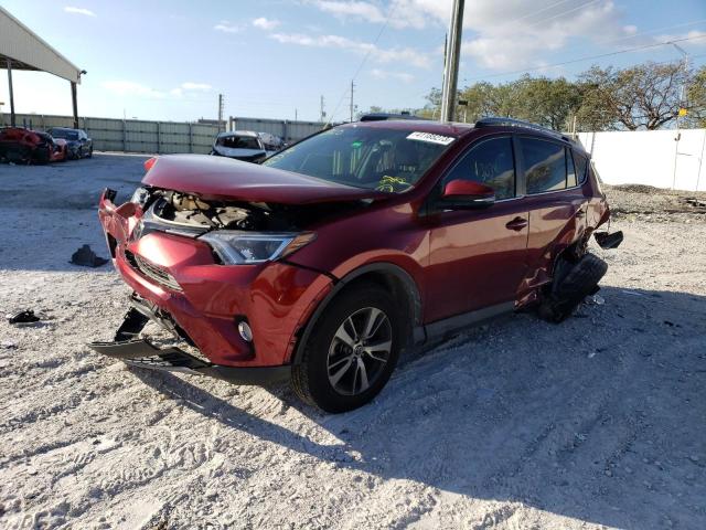 2T3WFREV6JW441372 - 2018 TOYOTA RAV4 ADVENTURE BURGUNDY photo 1