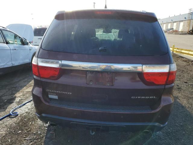 1C4SDJET8CC183074 - 2012 DODGE DURANGO CITADEL BURGUNDY photo 6