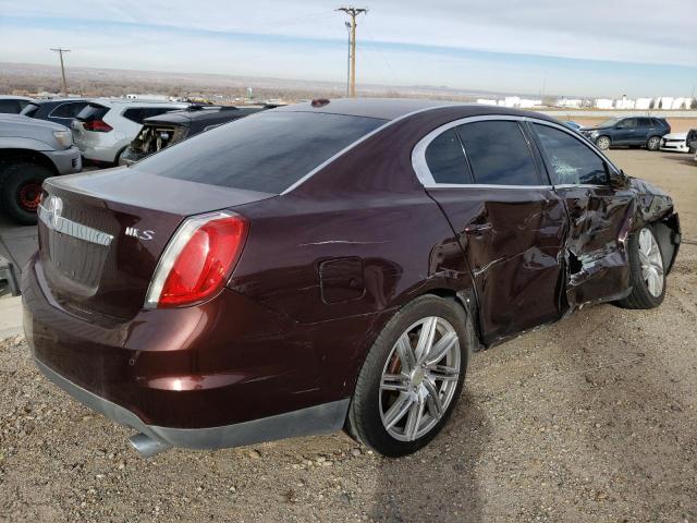 1LNHL9DR5AG605613 - 2010 LINCOLN MKS BURGUNDY photo 3