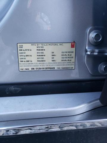 5YJSA1H13EFP60439 - 2014 TESLA MODEL S ვერცხლისფერი ფოტო 13