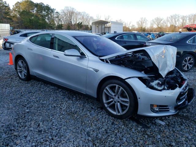 5YJSA1H13EFP60439 - 2014 TESLA MODEL S SILVER photo 4