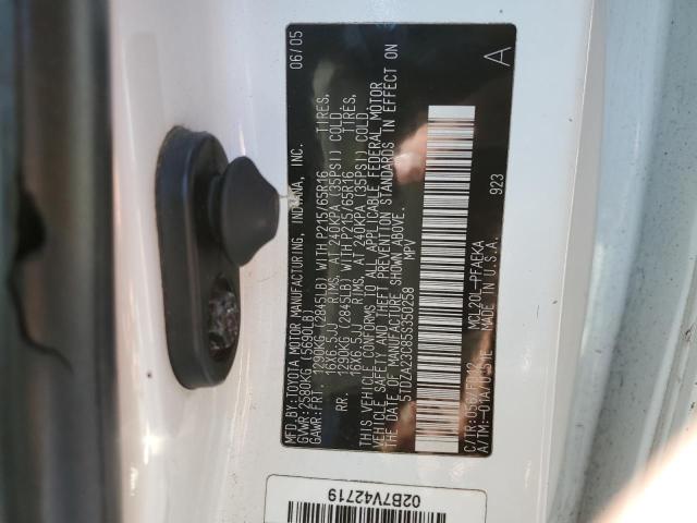 5TDZA23C85S350258 - 2005 TOYOTA SIENNA CE WHITE photo 14