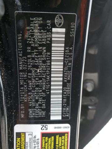 4T1G11AK1PU786178 - 2023 TOYOTA CAMRY SE NIGHT SHADE BLACK photo 12