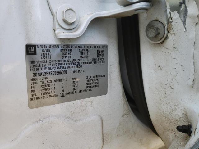 3GNAL2EK2ES656080 - 2014 CHEVROLET CAPTIVA LS 白色 照片 12