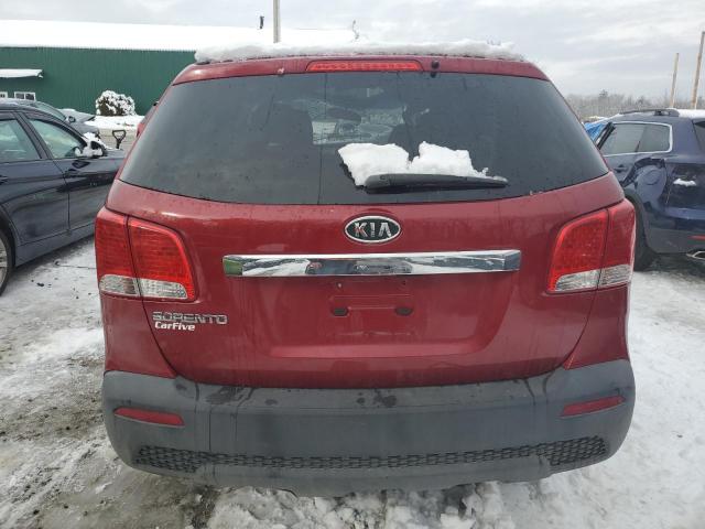 5XYKTCA12BG030638 - 2011 KIA SORENTO BASE RED photo 6