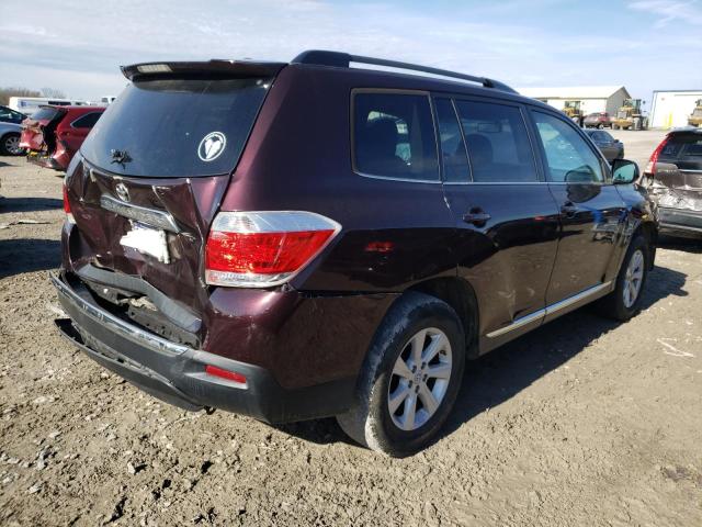 5TDBK3EH5CS149492 - 2012 TOYOTA HIGHLANDER BASE Violet photo 3