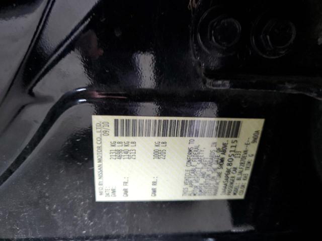 1N4AA5AP6BC805115 - 2011 NISSAN MAXIMA S BLACK photo 12