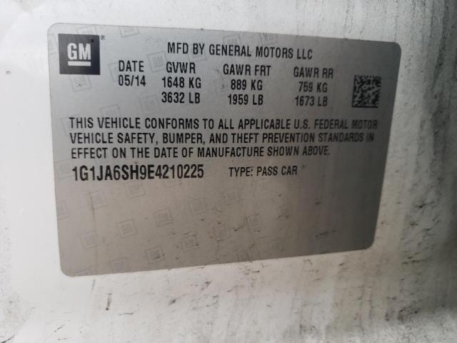 1G1JA6SH9E4210225 - 2014 CHEVROLET SONIC LS WHITE photo 12