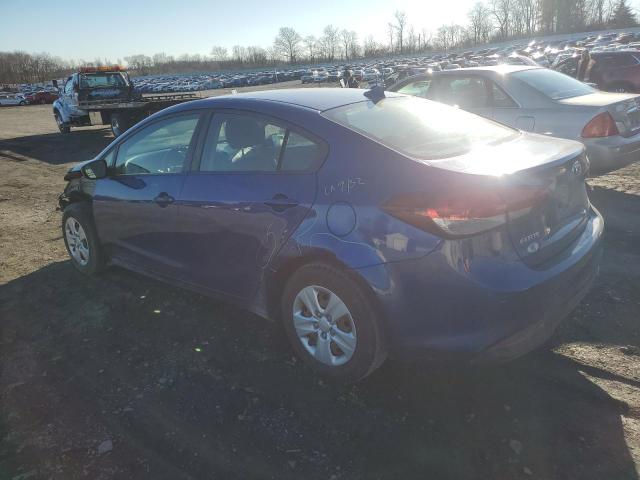 3KPFK4A7XHE045151 - 2017 KIA FORTE LX BLUE photo 2