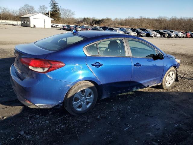 3KPFK4A7XHE045151 - 2017 KIA FORTE LX BLUE photo 3