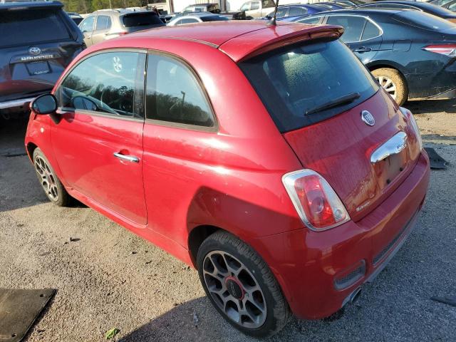 3C3CFFBR9ET219158 - 2014 FIAT 500 SPORT RED photo 2