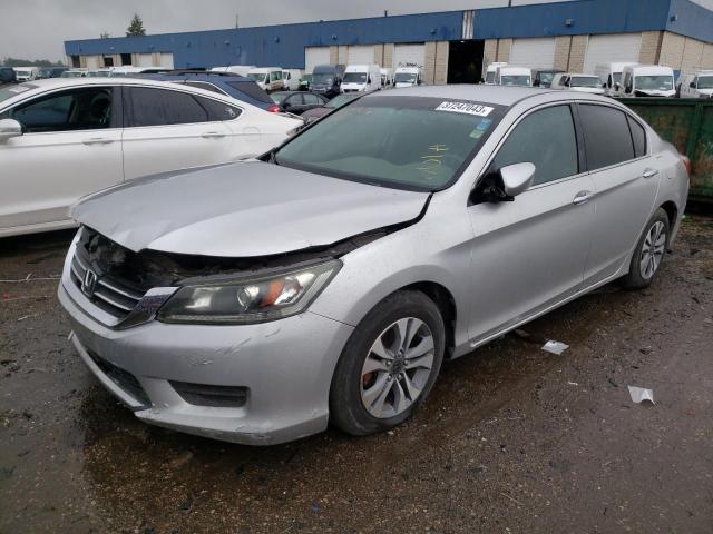 1HGCR2F33EA010783 - 2014 HONDA ACCORD LX SILVER photo 1