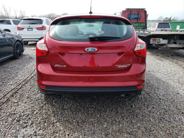 1FADP3N29EL378080 - 2014 FORD FOCUS TITANIUM RED photo 6