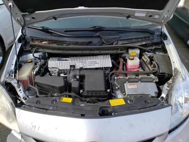 JTDKN3DU9C5417729 - 2012 TOYOTA PRIUS ვერცხლისფერი ფოტო 11