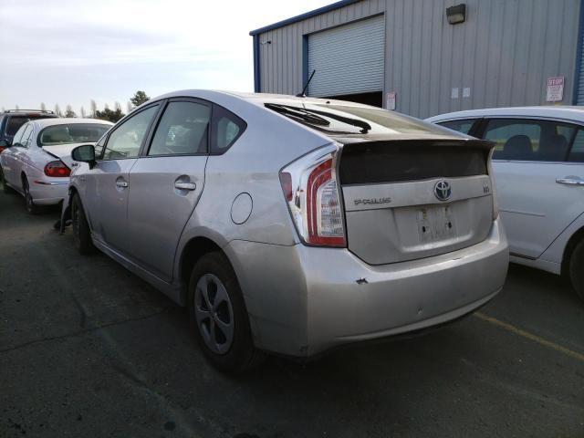 JTDKN3DU9C5417729 - 2012 TOYOTA PRIUS ვერცხლისფერი ფოტო 2